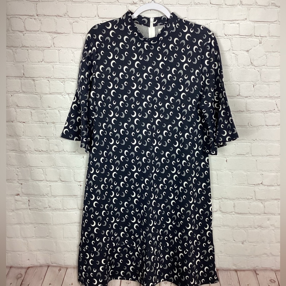 Tyler Boe Dress Midi Knit 3/4 sleeve crescent moonβ shift dress sz L, NWT $164